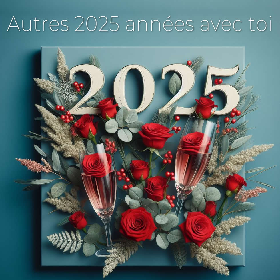 Message de voeux romantique pour célébrer 2025