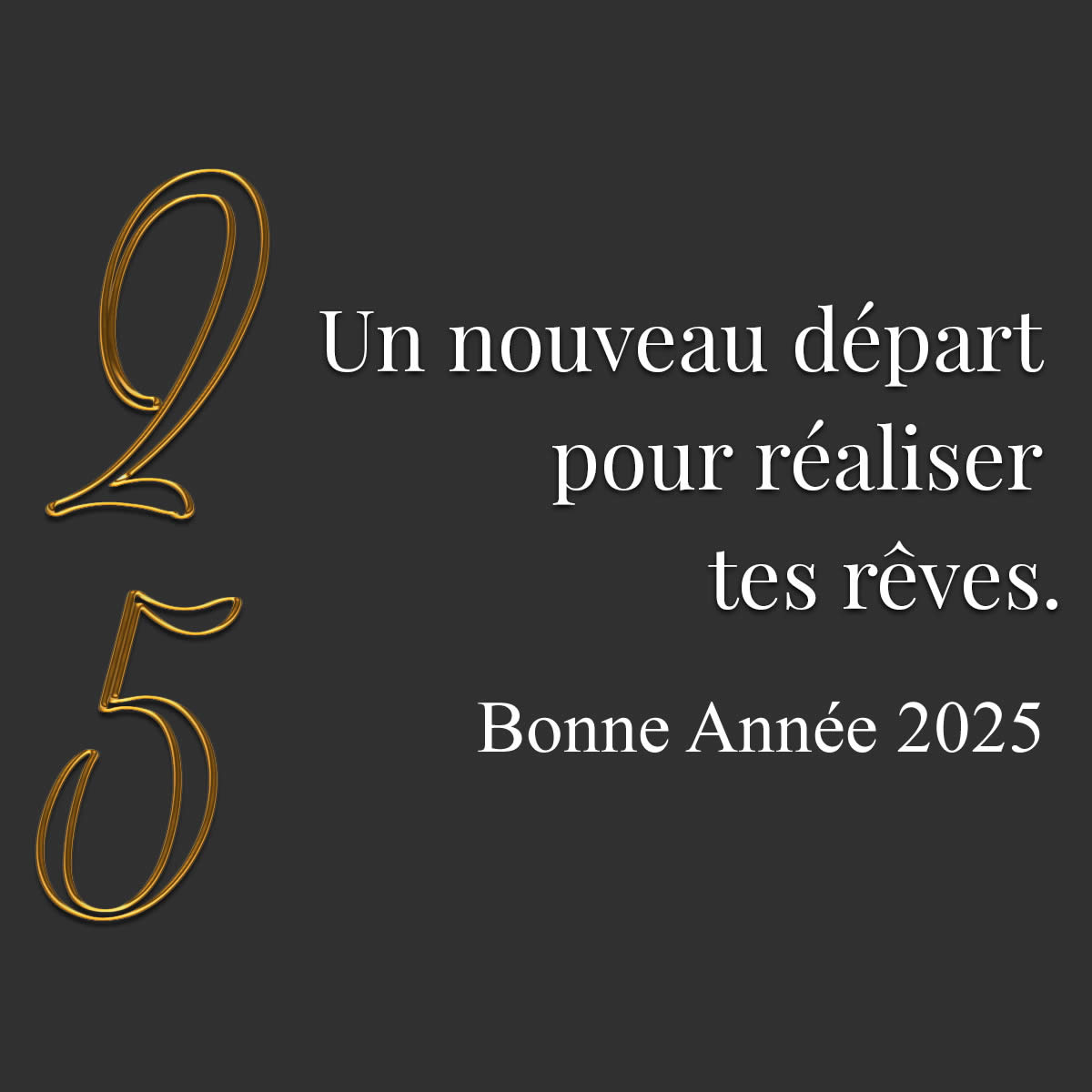 image avec phrase de souhaits pour l'année future 2025