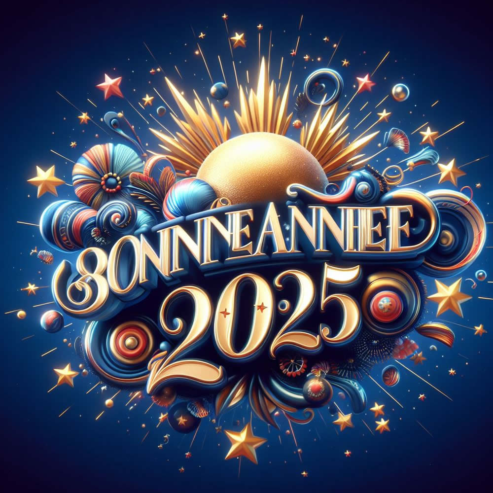 image pour se souvenir de l'année écoulée et souhaiter le meilleur pour 2025